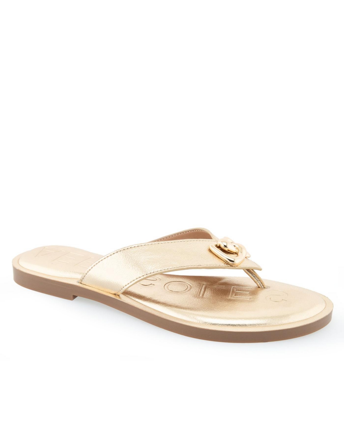 Shop Aerosoles Women's Galen Flip Flop Sandals In Soft Gold Polyurethane