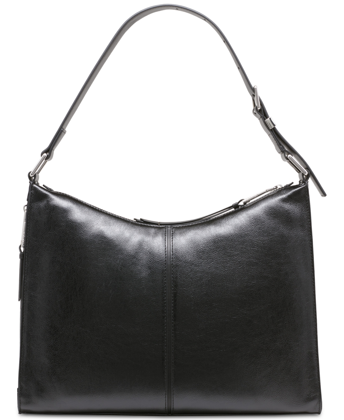 Calvin Klein Max Hobo Shoulder In Black Silver