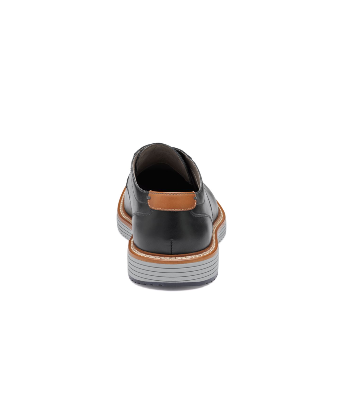 Мужские туфли Johnston & Murphy Johnston Murphy Hodges Plain Toe Oxford Casual Lace Up, цвет: Чёрный — фото 7