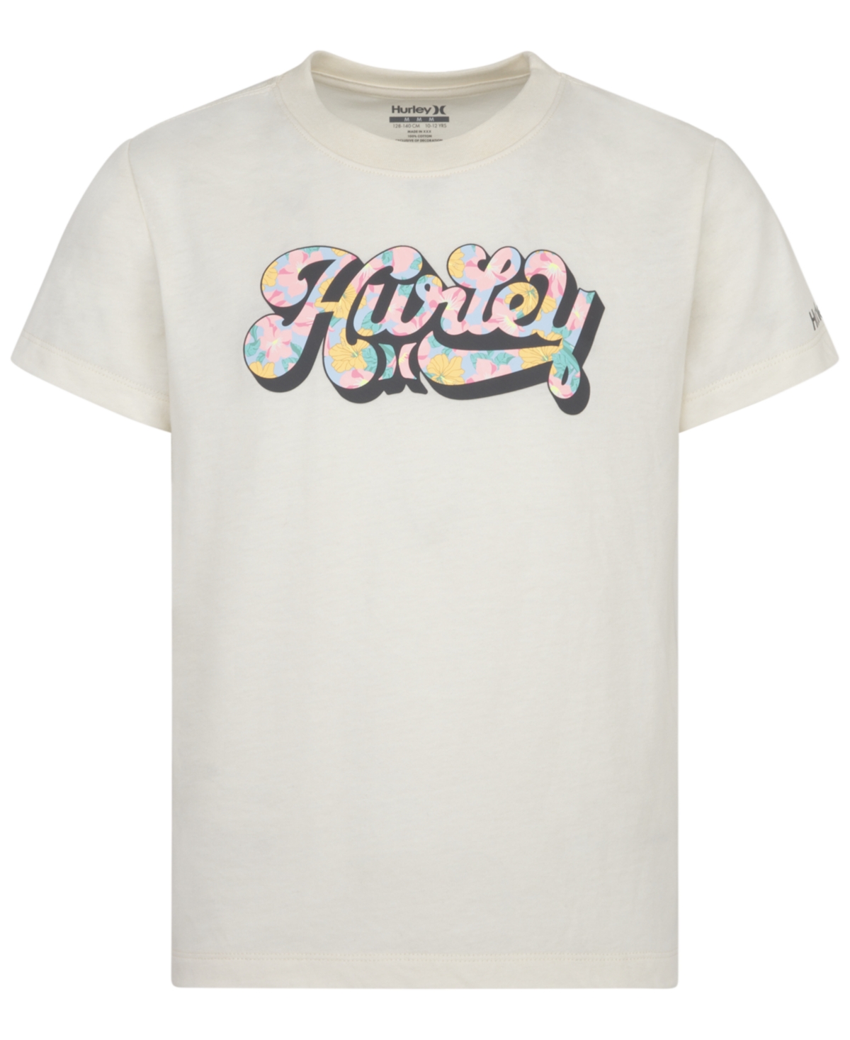 Shop Hurley Big Girls Swash Fill Tee In Pale Ivory