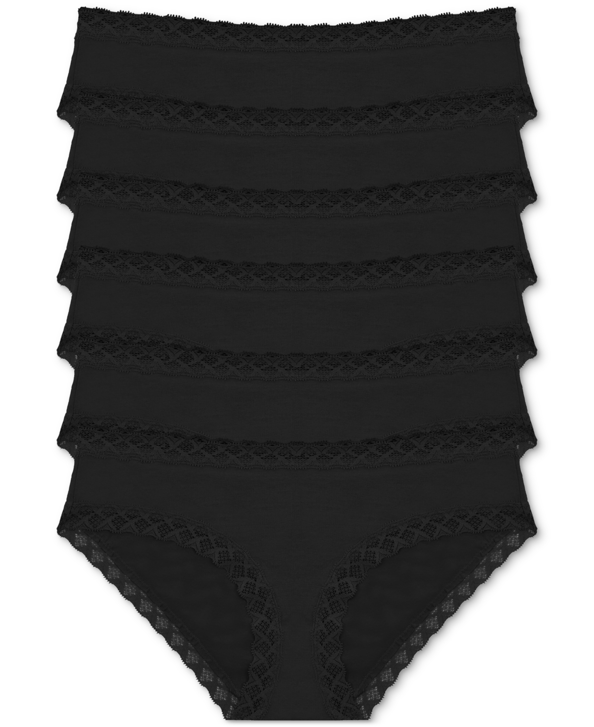 Shop Natori Women's 6-pk. Bliss Girl Brief Underwear 156058p6 In Black,cafe