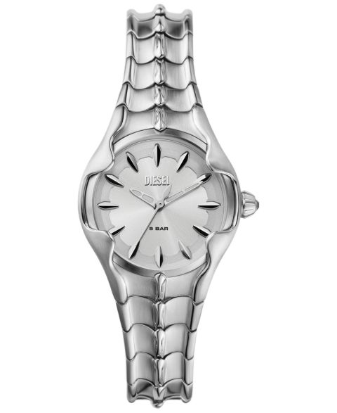 Женские часы Diesel Vert Three Hand Silver-Tone Stainless Steel Watch 32mm