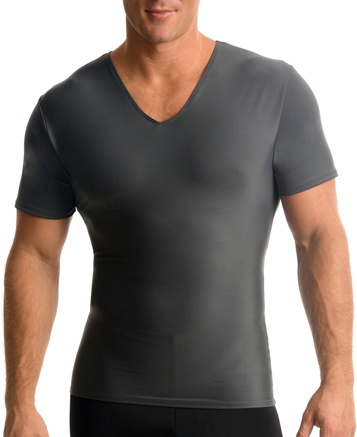 Instaslim Men's Compression Activewear Short Sleeve V-Neck T-shirt