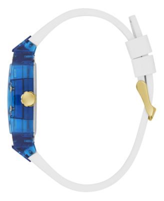 Men's Multi-Function White Silicone Watch, 44mm