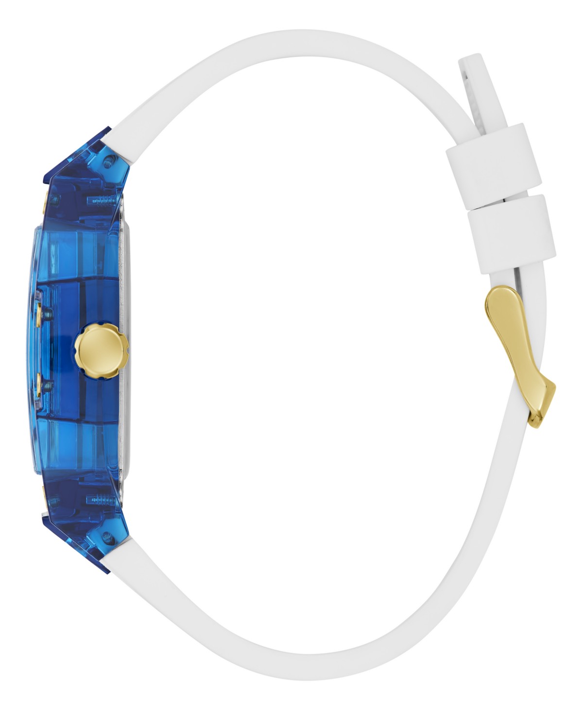 Мужские часы GUESS Multi-Function на белом силиконовом ремешке, 44 мм — фото 3