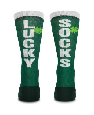 Men's LA Clippers Four Leaf St. Patrick's Day V-Curve Crew Socks