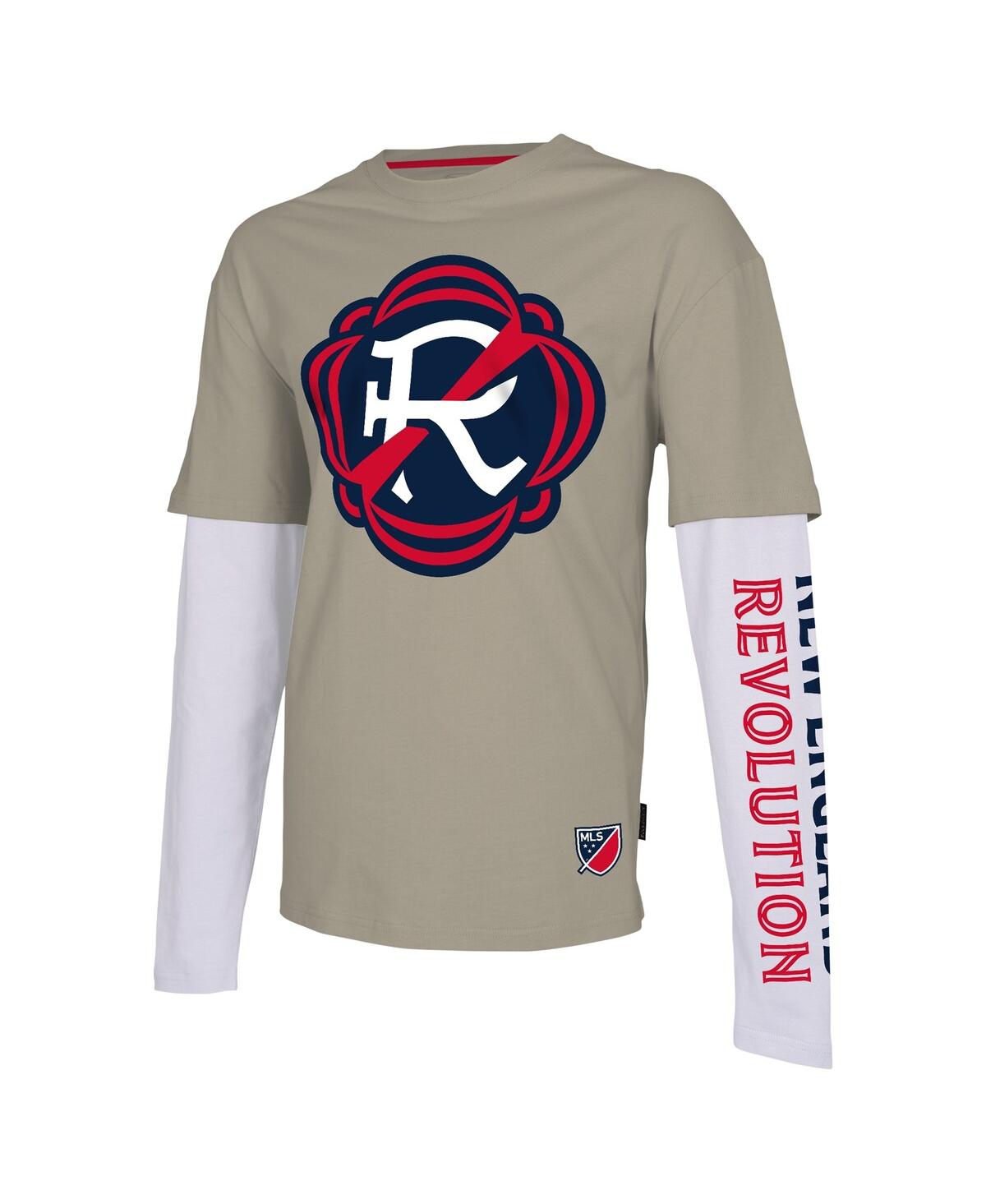 Shop Stadium Essentials Men's  Tan New England Revolution Status Long Sleeve T-shirt