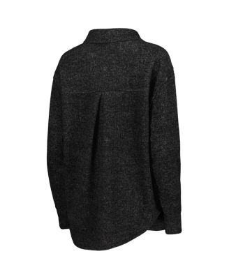 Women's Black Kentucky Wildcats Switch It Up Tri-Blend Button-Up Shacket