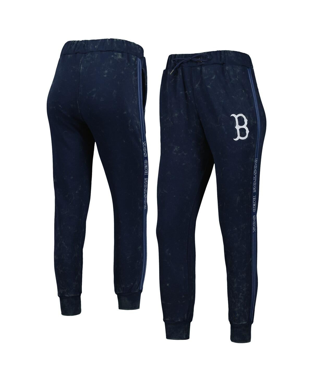 Women's The Wild Collective Navy Boston Red Sox Marble Jogger Pants - Navy