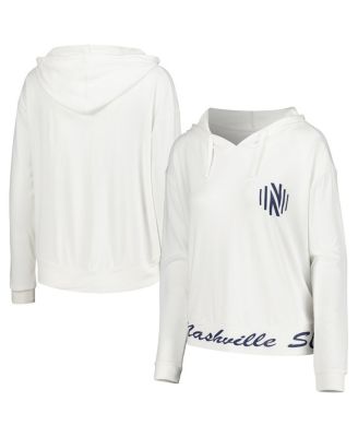 売れ筋商品|||コンセプトスポーツ カットソー トップス レディース Women's White Nashville SC Accord Hoodie Long Sleeve Top White Concepts Sport Women's White Nashville SC Accord Hoodie Long