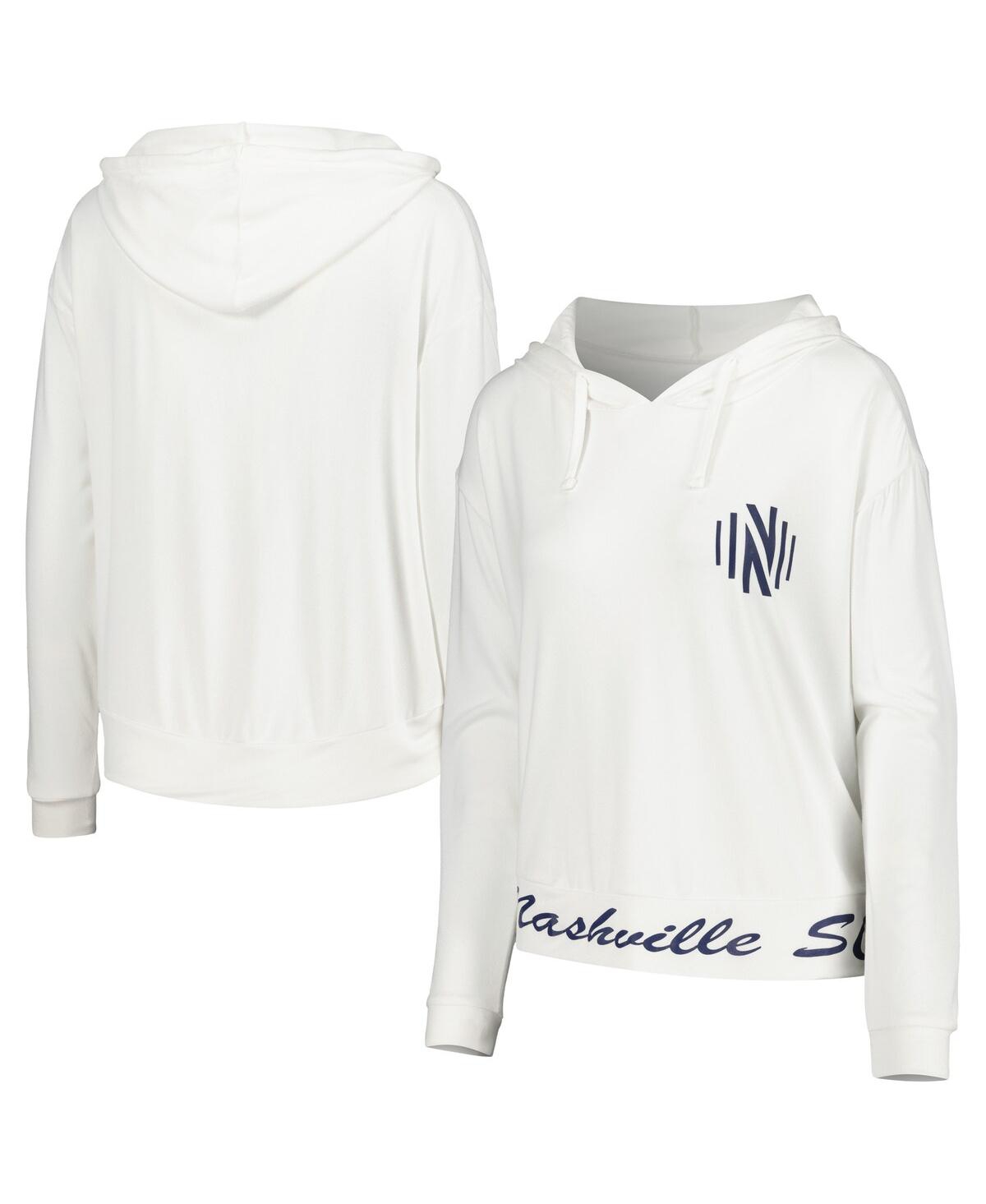 Concepts Sport Women's  White Nashville Sc Accord Hoodie Long Sleeve Top