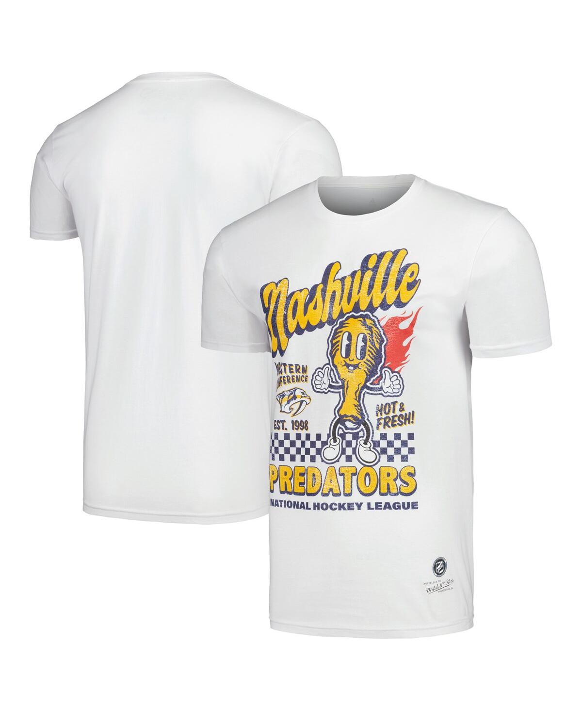 Men's Mitchell & Ness White Nashville Predators Nashville Hot Chicken T-shirt - White