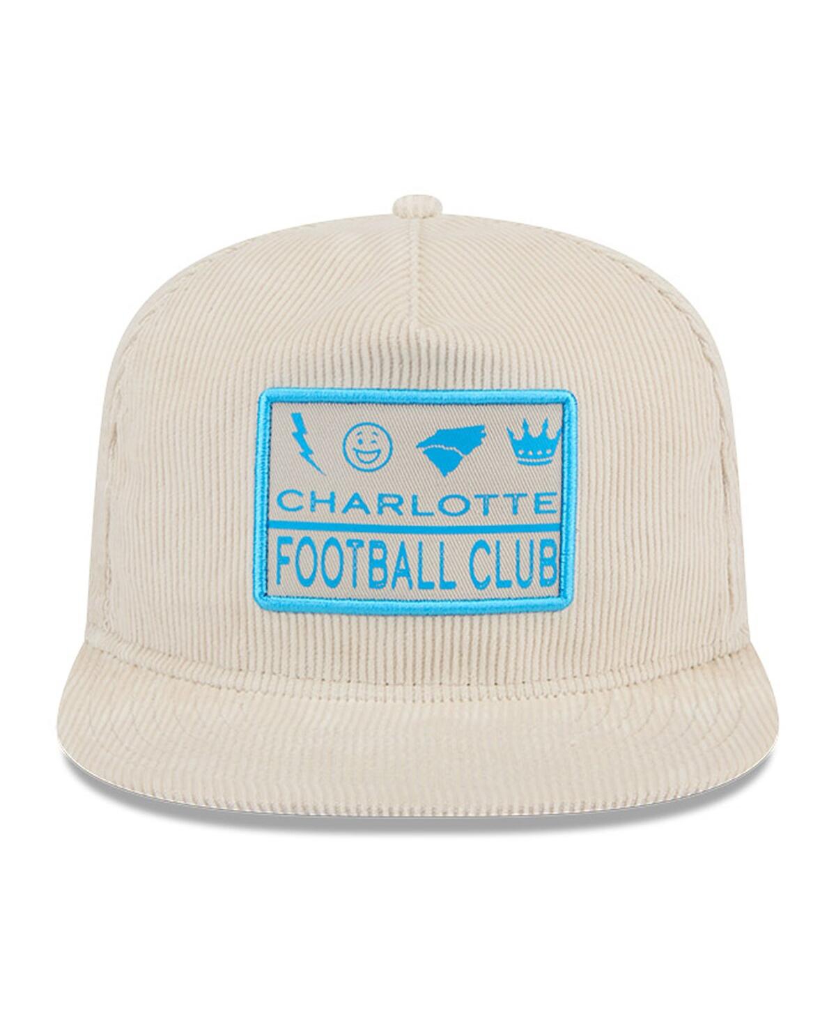 Men's New EraCharlotte Fc The Golfer Corduroy Adjustable Hat - Cream