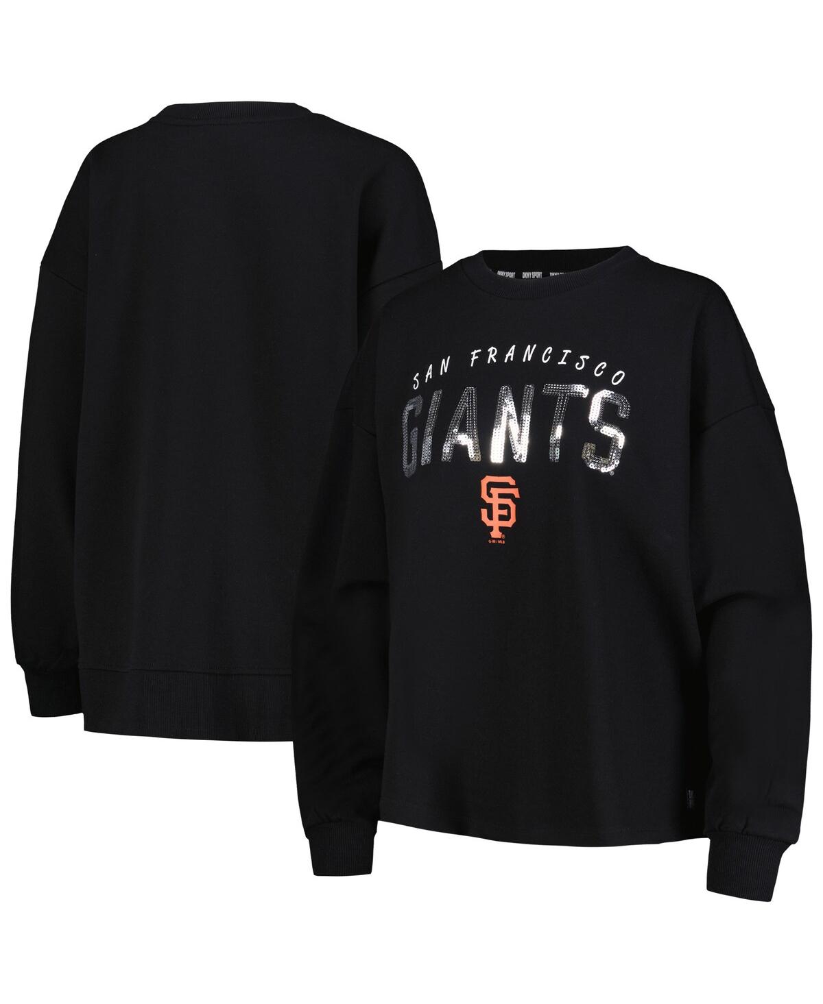 Women's Dkny Sport Black San Francisco Giants Penelope Pullover Sweatshirt - Black