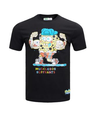 Men's Black SpongeBob SquarePants Musclebob Buffpants T-shirt