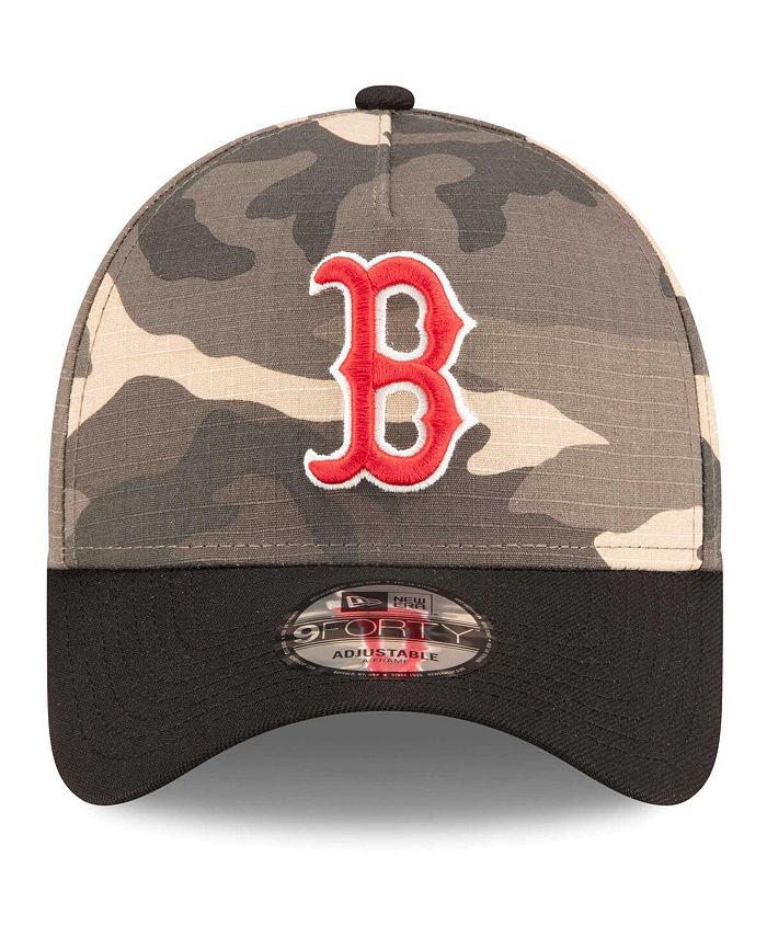 New Era 9FORTY Boston Red Sox – Cappellino Regolabile Con Visiera Curva – Camouflage Infill Navy – Taglia Unica, Ufficiale MLB
