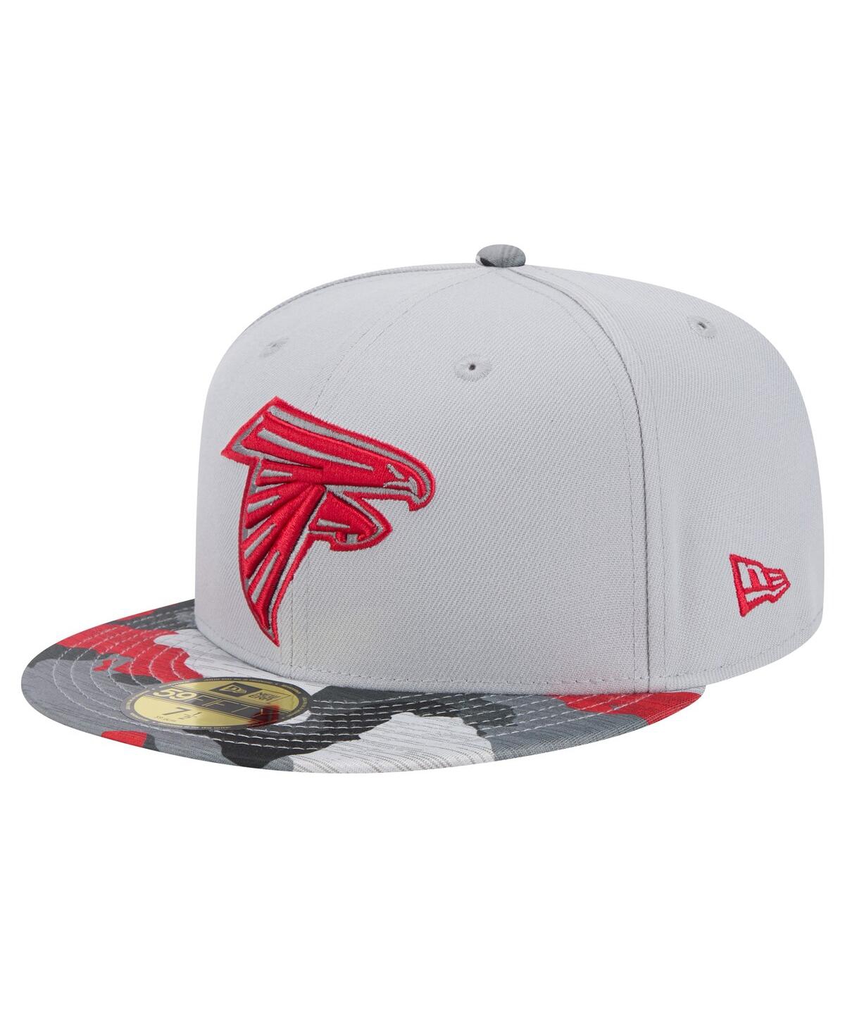 Shop New Era Men's  Gray Atlanta Falcons Active Camo 59fifty Fitted Hat