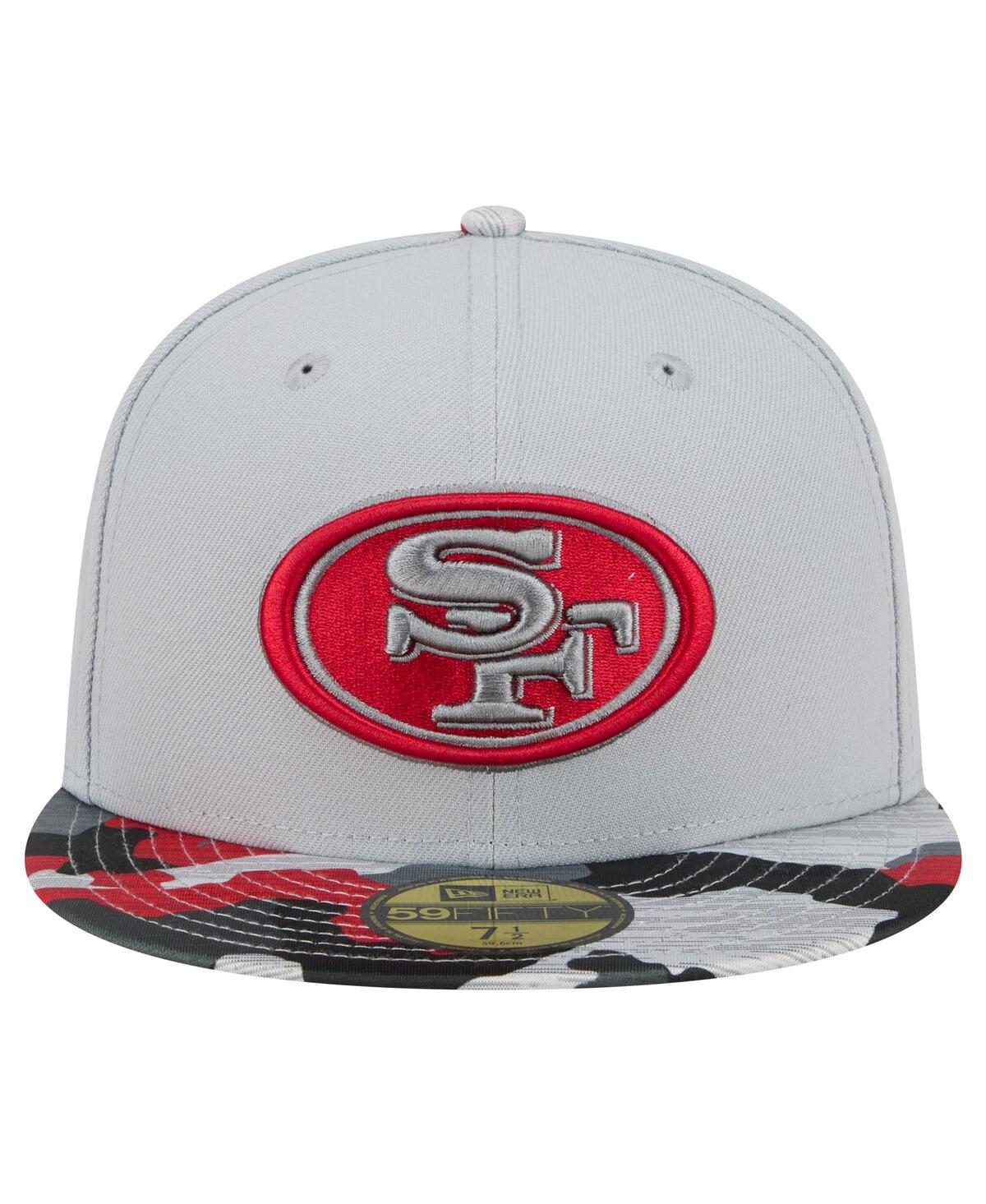 Men's New EraSan Francisco 49ers Active Camo 59FIFTY Fitted Hat - Gray