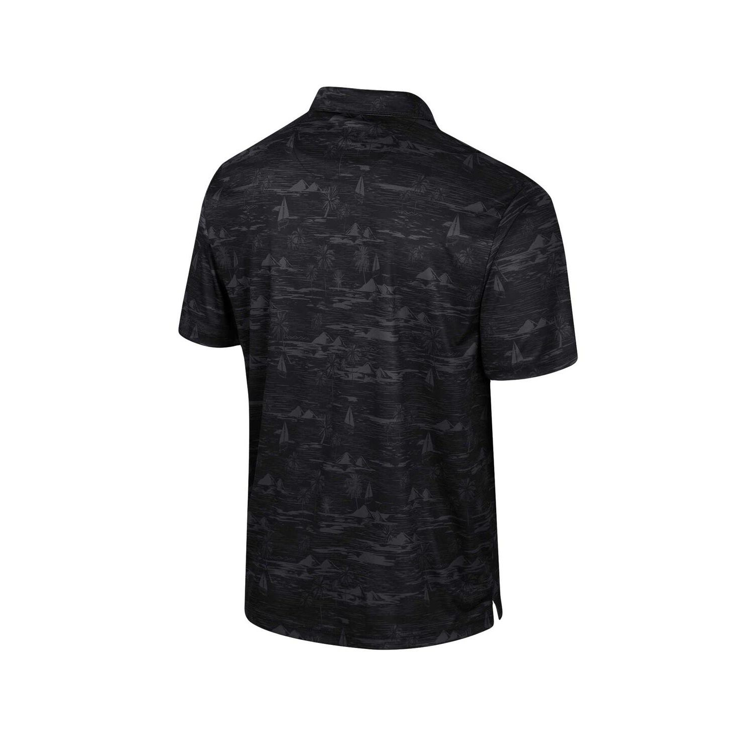 Men's Black Iowa Hawkeyes Daly Print Polo Shirt