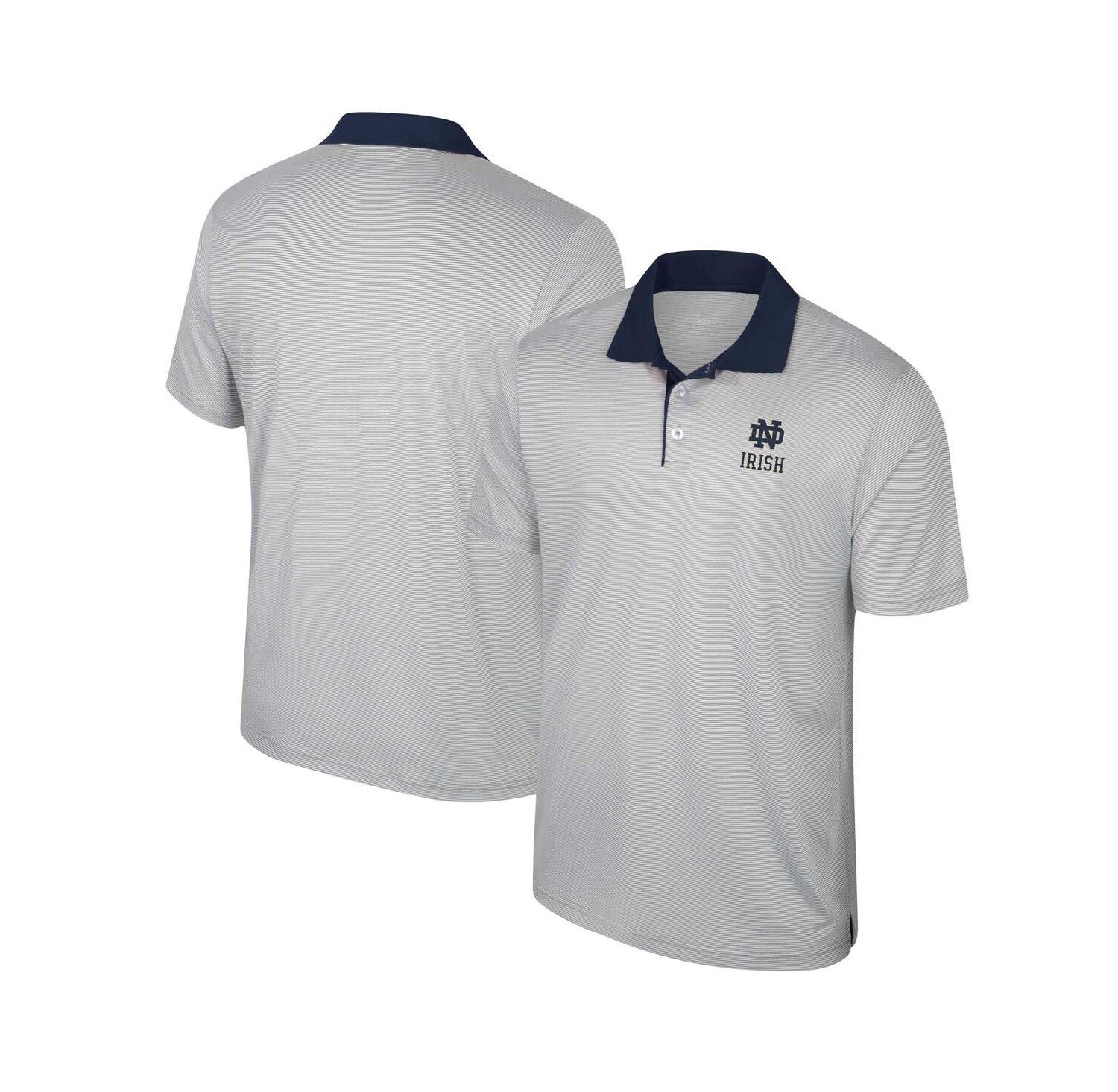 Men's Gray Texas Longhorns Big & Tall Tuck Striped Polo