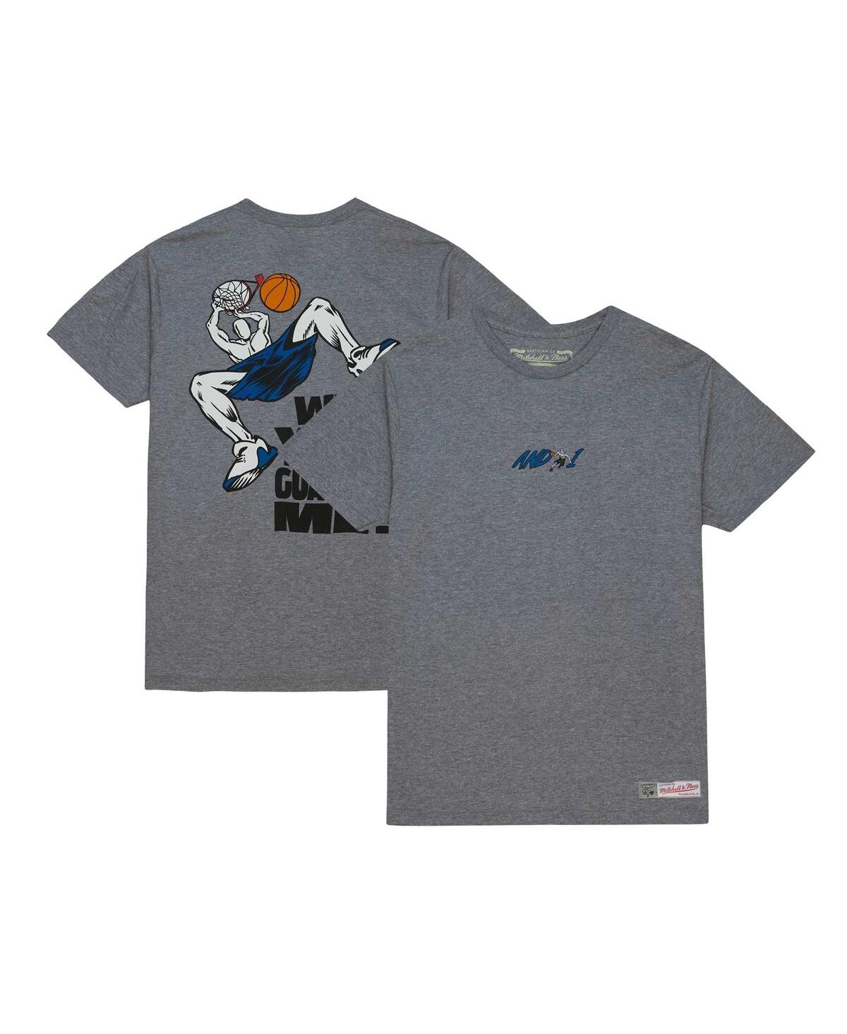 Mitchell & Ness Men's  Heather Charcoal And 1 Guarding Me T-shirt
