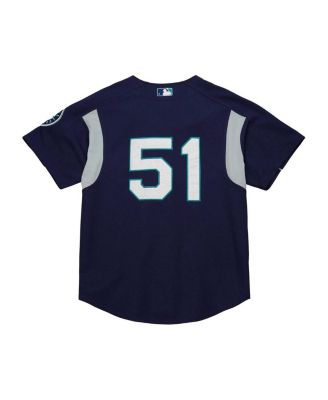 Men's Ichiro Suzuki Navy Distressed Seattle Mariners Cooperstown Collection Batting Practice Jersey