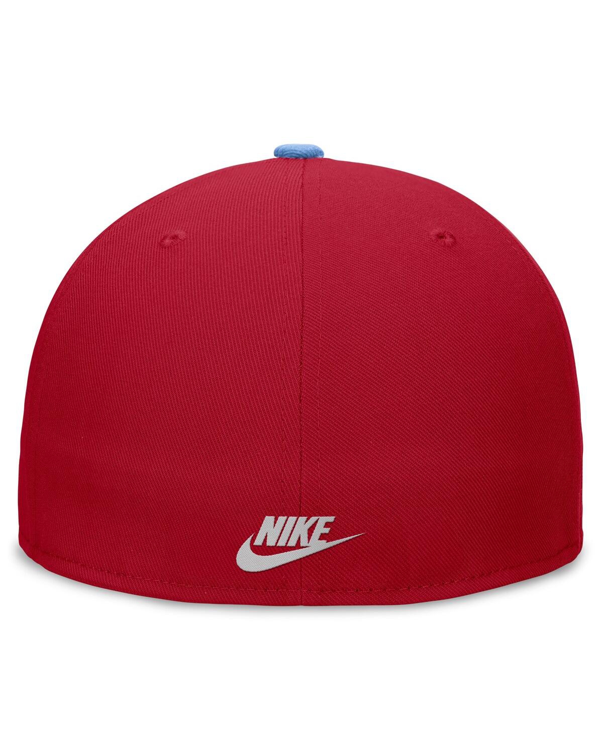 Shop Nike Men's  Red, Light Blue Distressed St. Louis Cardinals Rewind Cooperstown True Performance Fitted In Red,light Blue