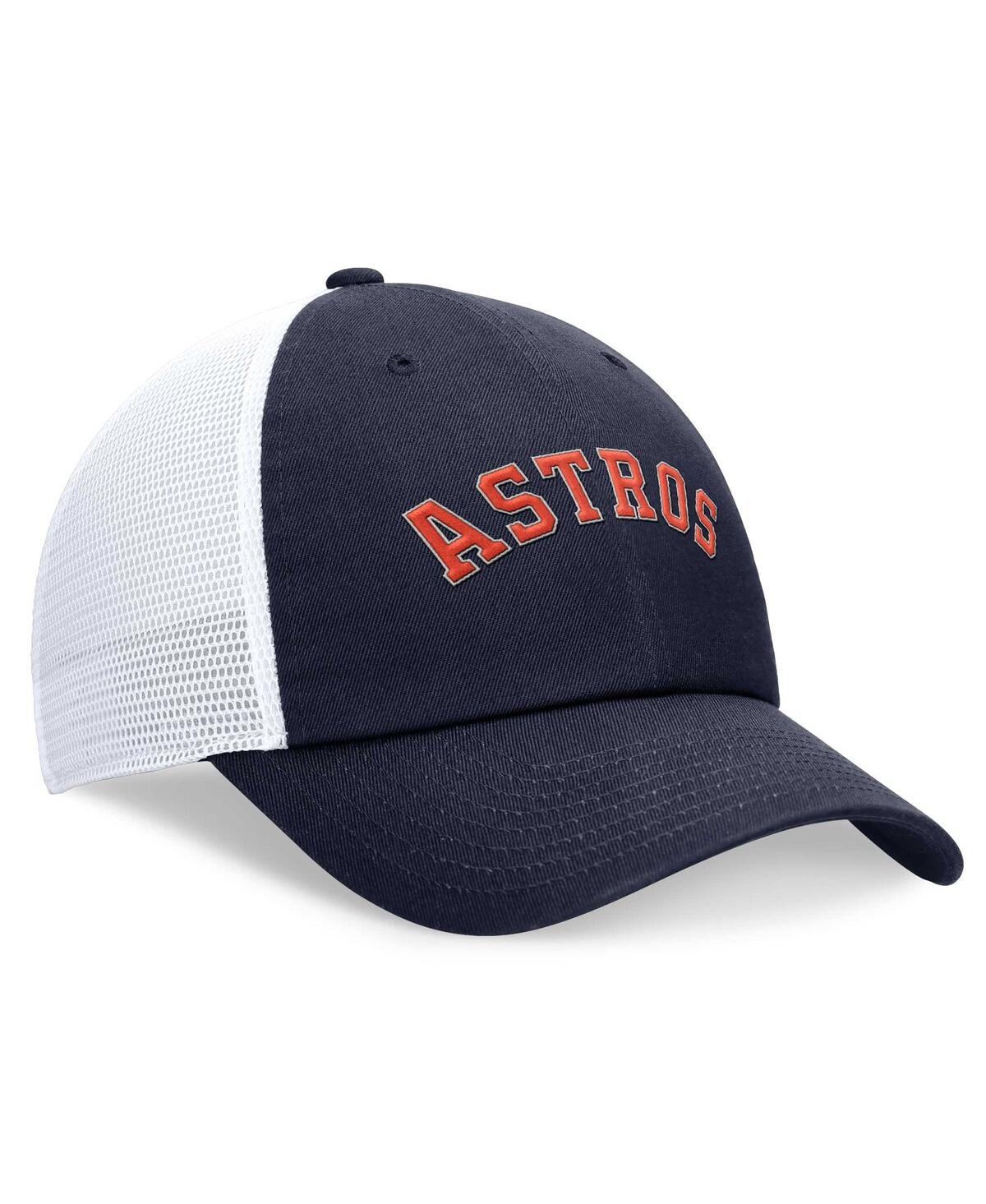 Nike Men's  Navy Houston Astros Evergreen Wordmark Trucker Adjustable Hat In Navy