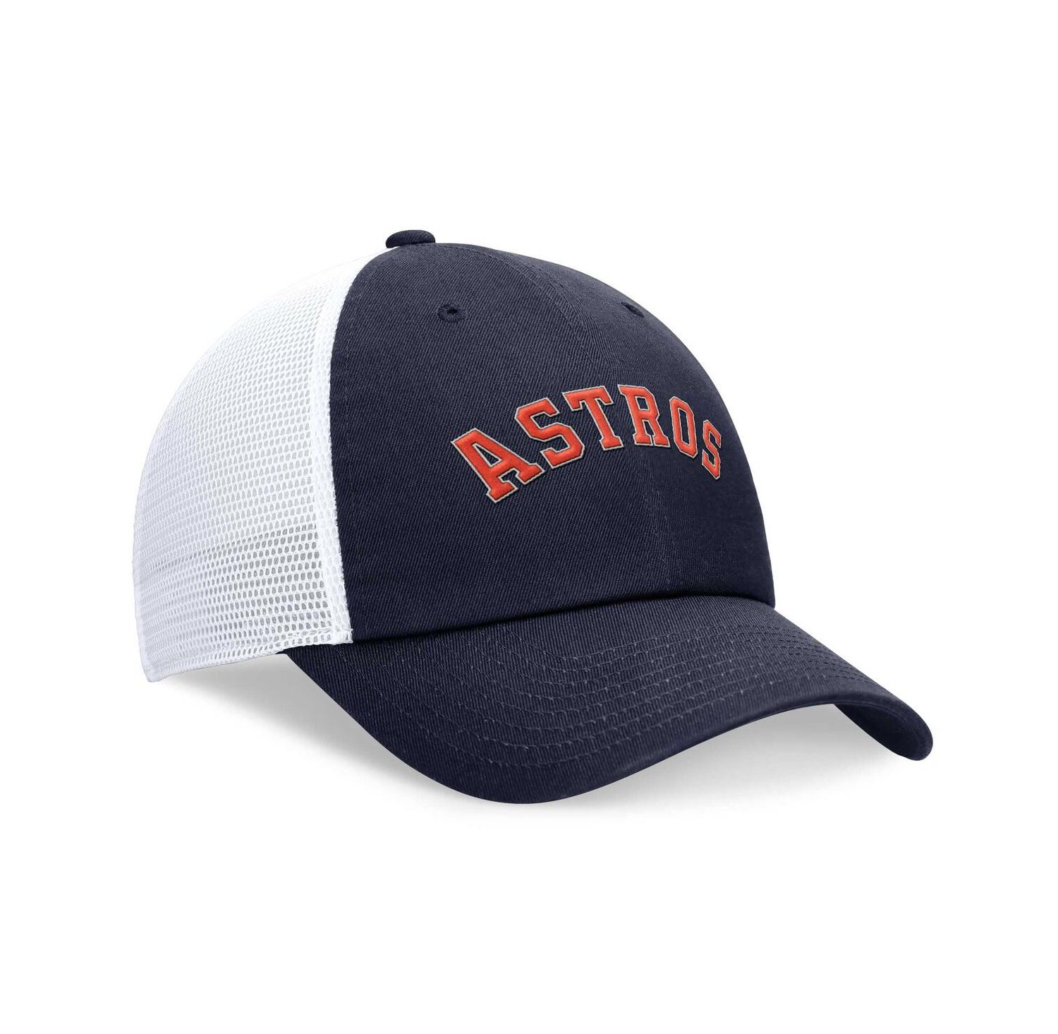 Men's Navy Houston Astros Evergreen Wordmark Trucker Adjustable Hat