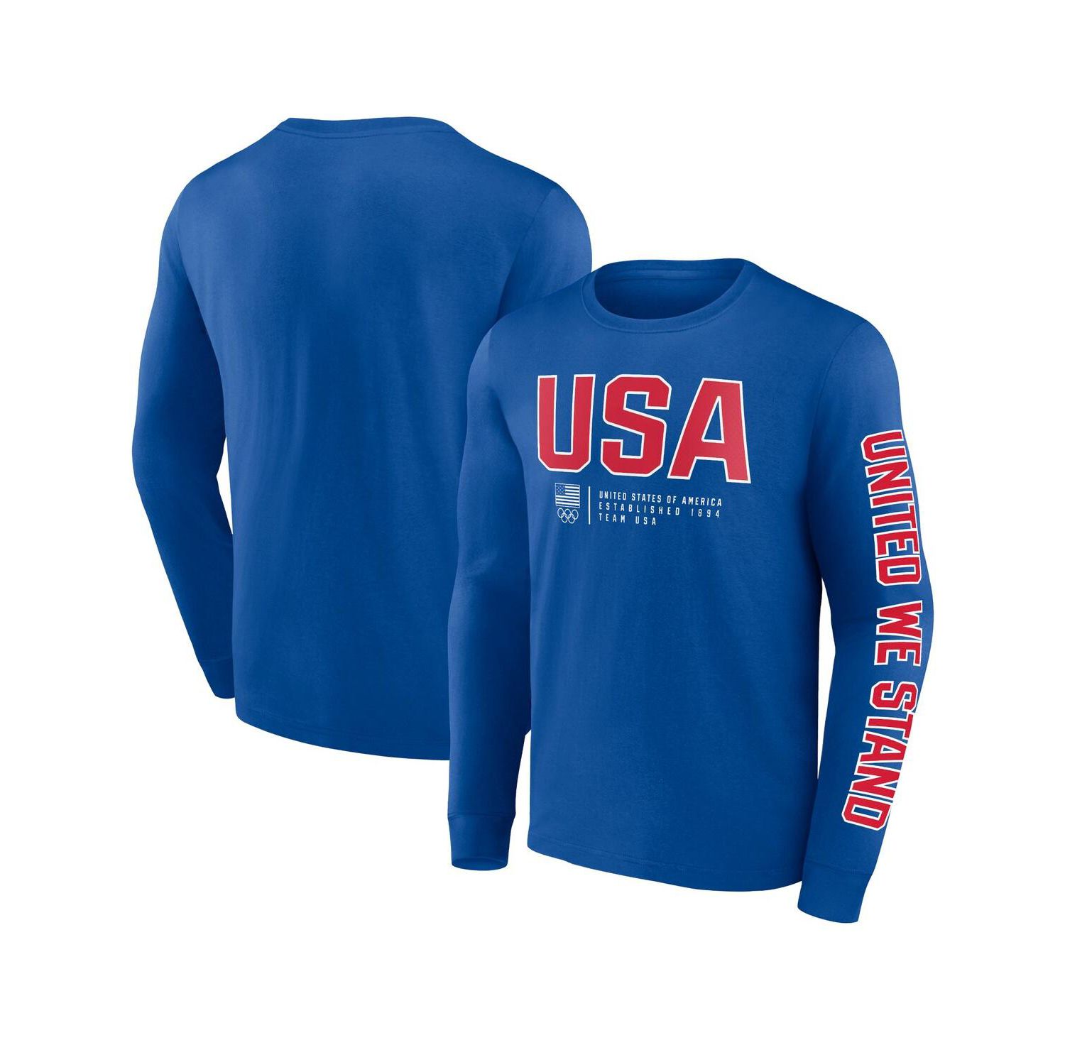 Men's Royal Team USA Strive For Gold Long Sleeve T-shirt