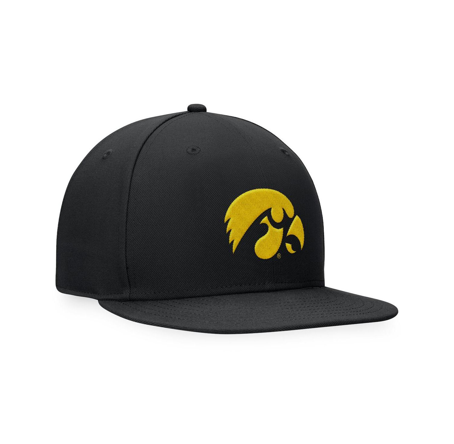 Men's Black Iowa Hawkeyes Fitted Hat