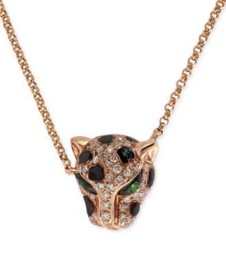 diamond panther pendant