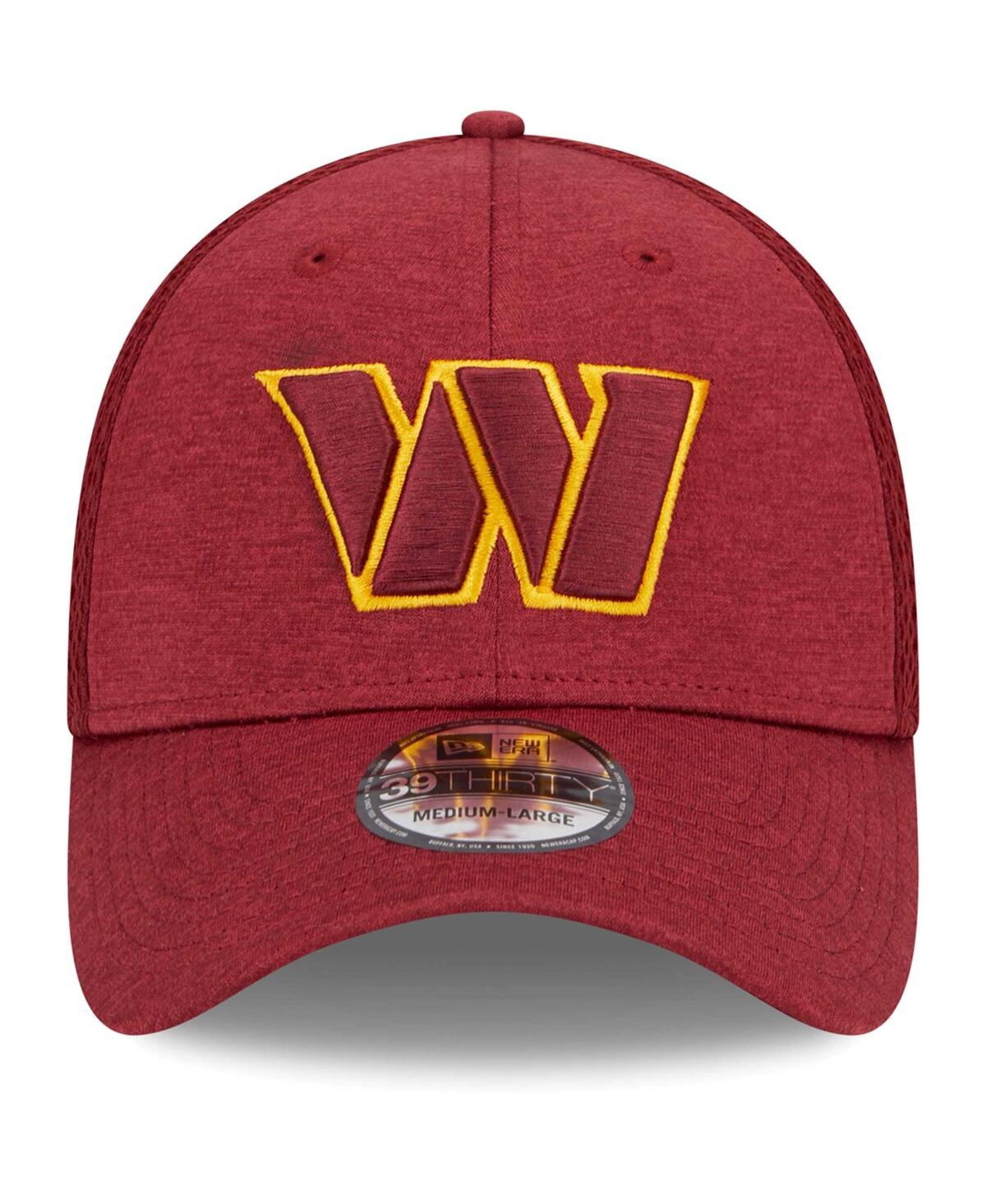 Men's New EraWashington Commanders Stripe 39THIRTY Flex Hat - Burgundy