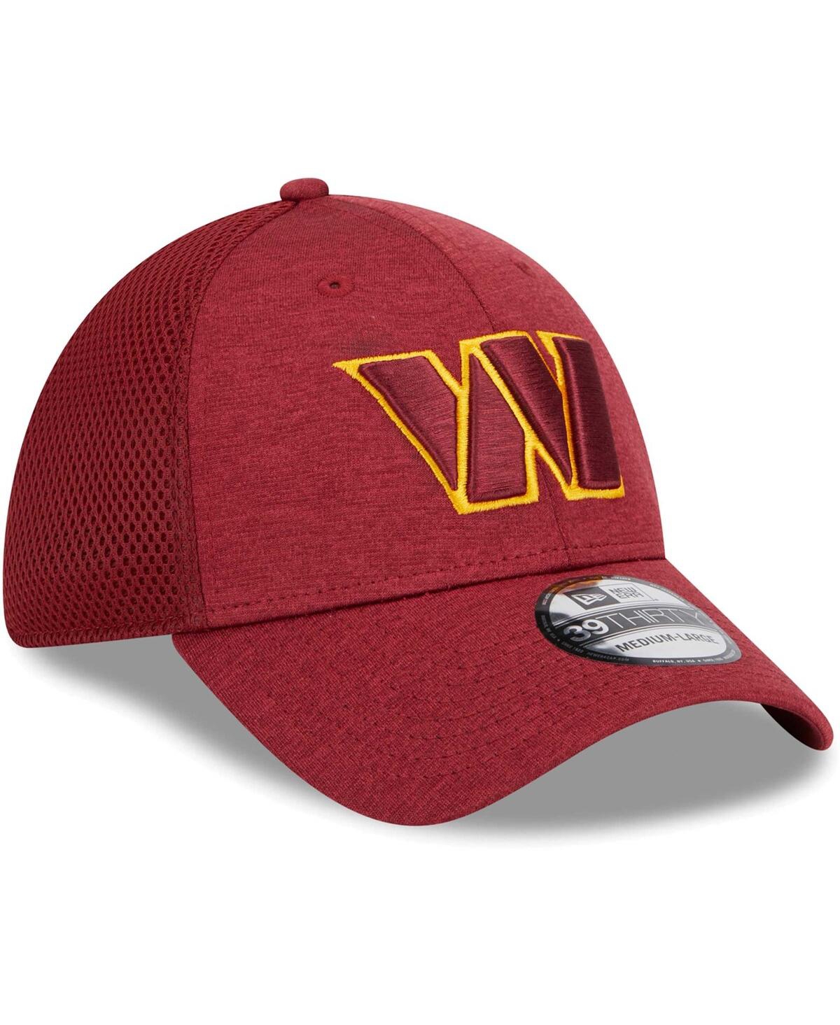 Men's New EraWashington Commanders Stripe 39THIRTY Flex Hat - Burgundy