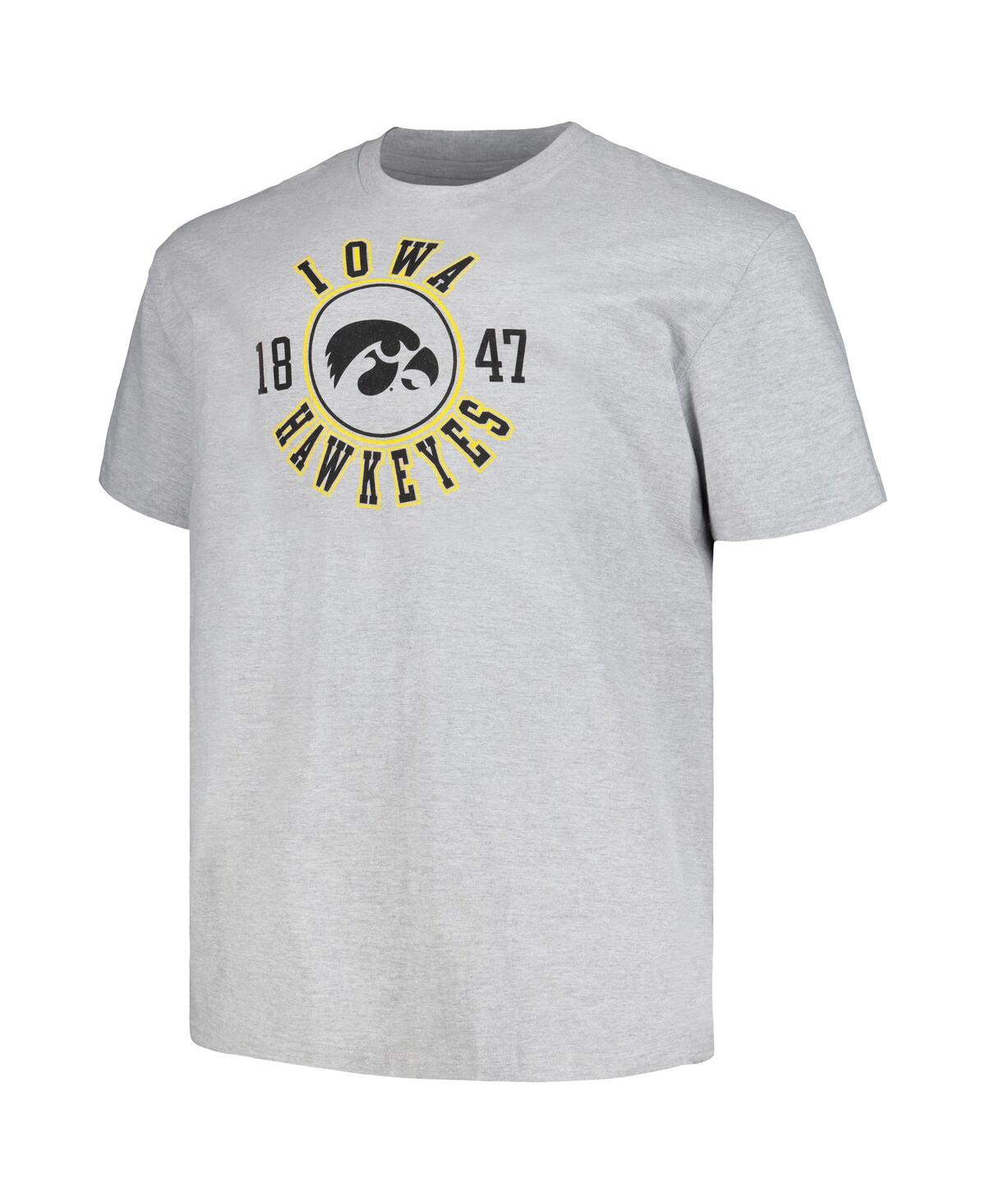 Shop Champion Men's  Heather Gray Iowa Hawkeyes Big And Tall Circle Logo T-shirt