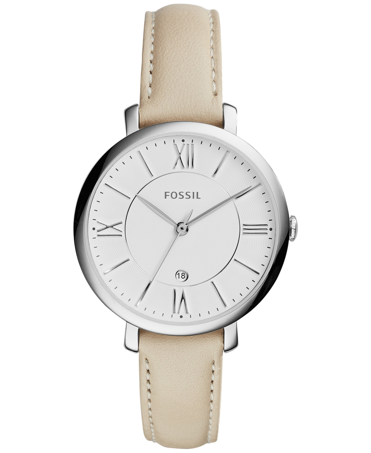 UPC 796483168244 product image for Fossil Women's Jacqueline White Leather Strap Watch 36mm ES3793 | upcitemdb.com