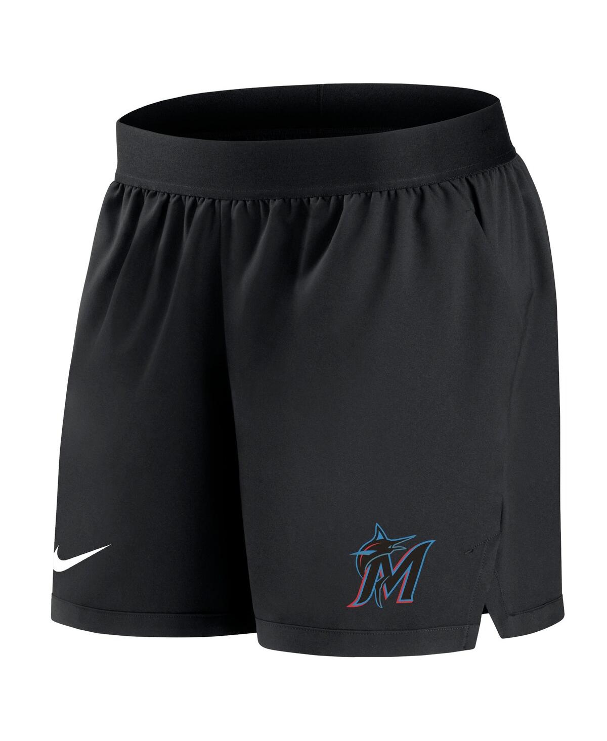 Women's NikeMiami Marlins Authentic Collection Team Performance Shorts - Black