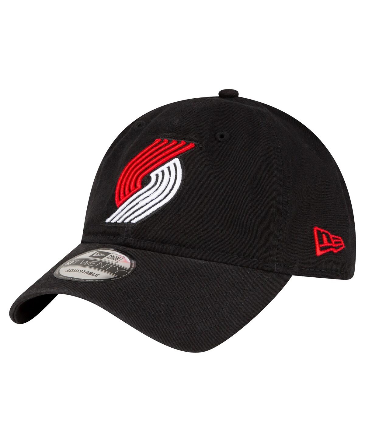 Men's New Era Black Portland Trail Blazers Team 2.0 9TWENTY Adjustable Hat - Black