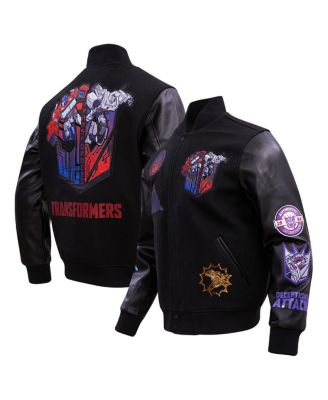 Men s Freeze Max Black Transformers Autobots vs. Decepticons Full Zip Varsity Jacket Macy s