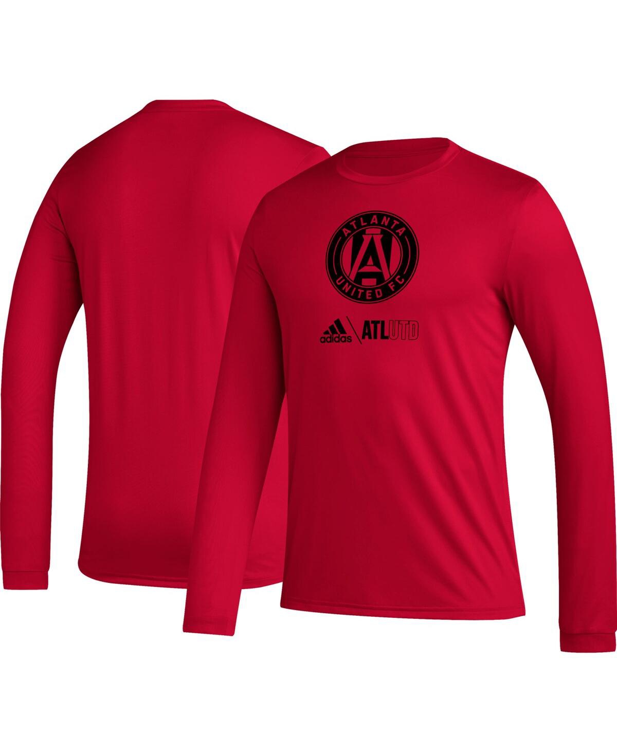 Shop Adidas Originals Men's Adidas Red Atlanta United Fc Icon Aeroready Long Sleeve T-shirt