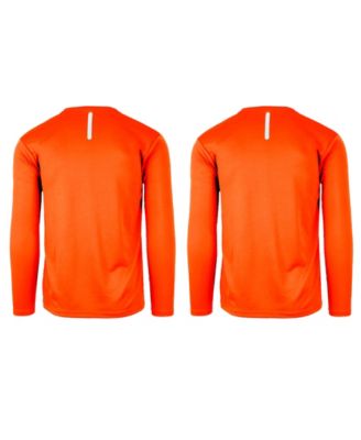 Men's Long Sleeve Moisture-Wicking Performance Crew Neck Tee -2 Pack