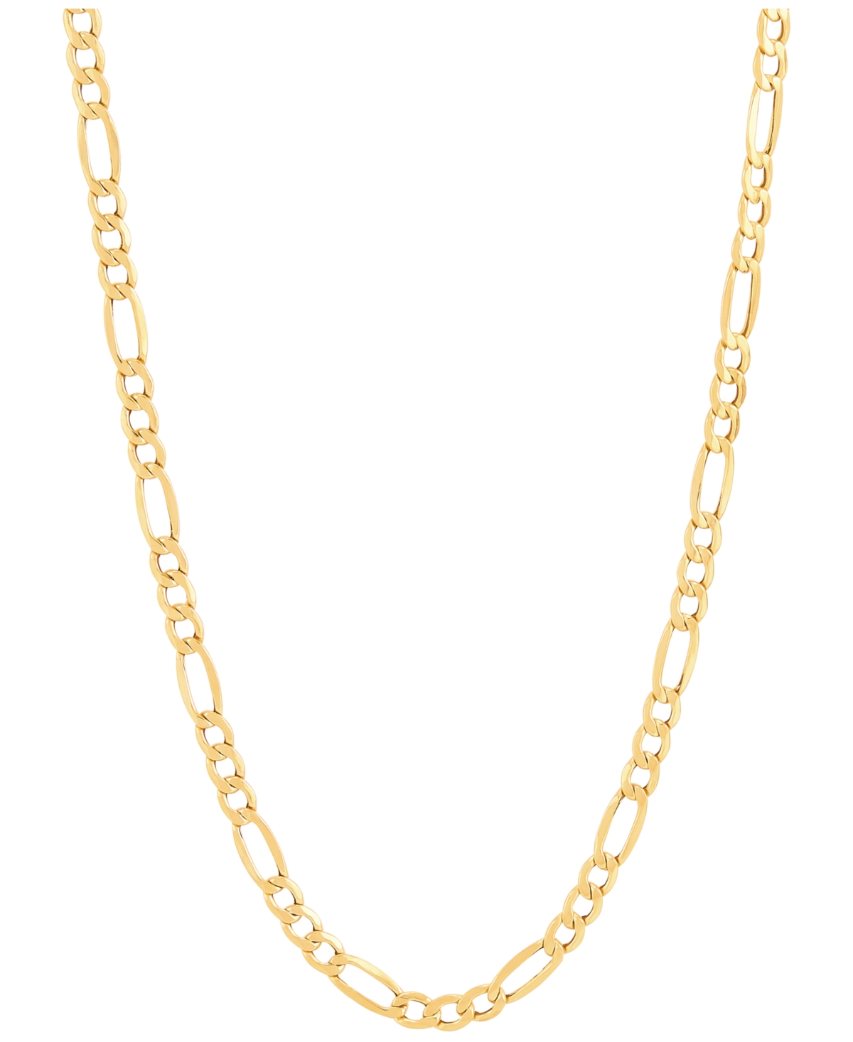 Polished Figaro Link 22" Chain Necklace (3.9mm) in 10k Gold - Yellow Gold