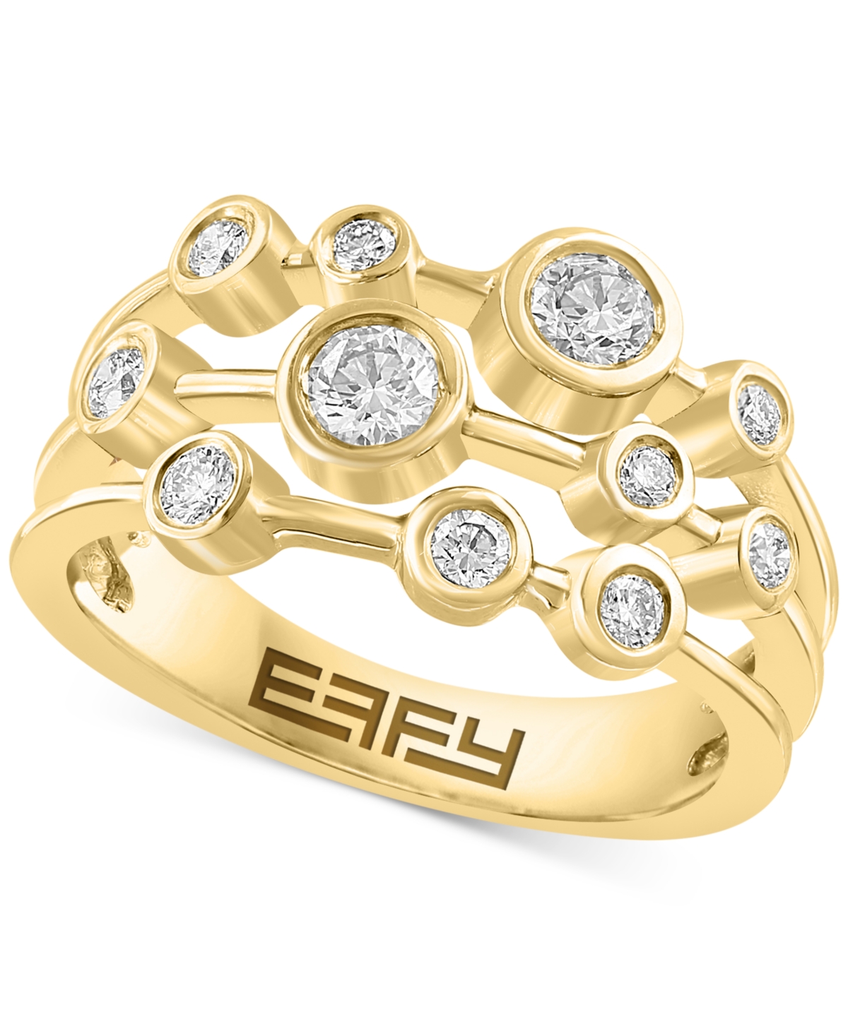 Effy Diamond Bezel Cluster Statement Ring (4-7/8 ct. t.w.) in 14k Gold - Yellow Gol