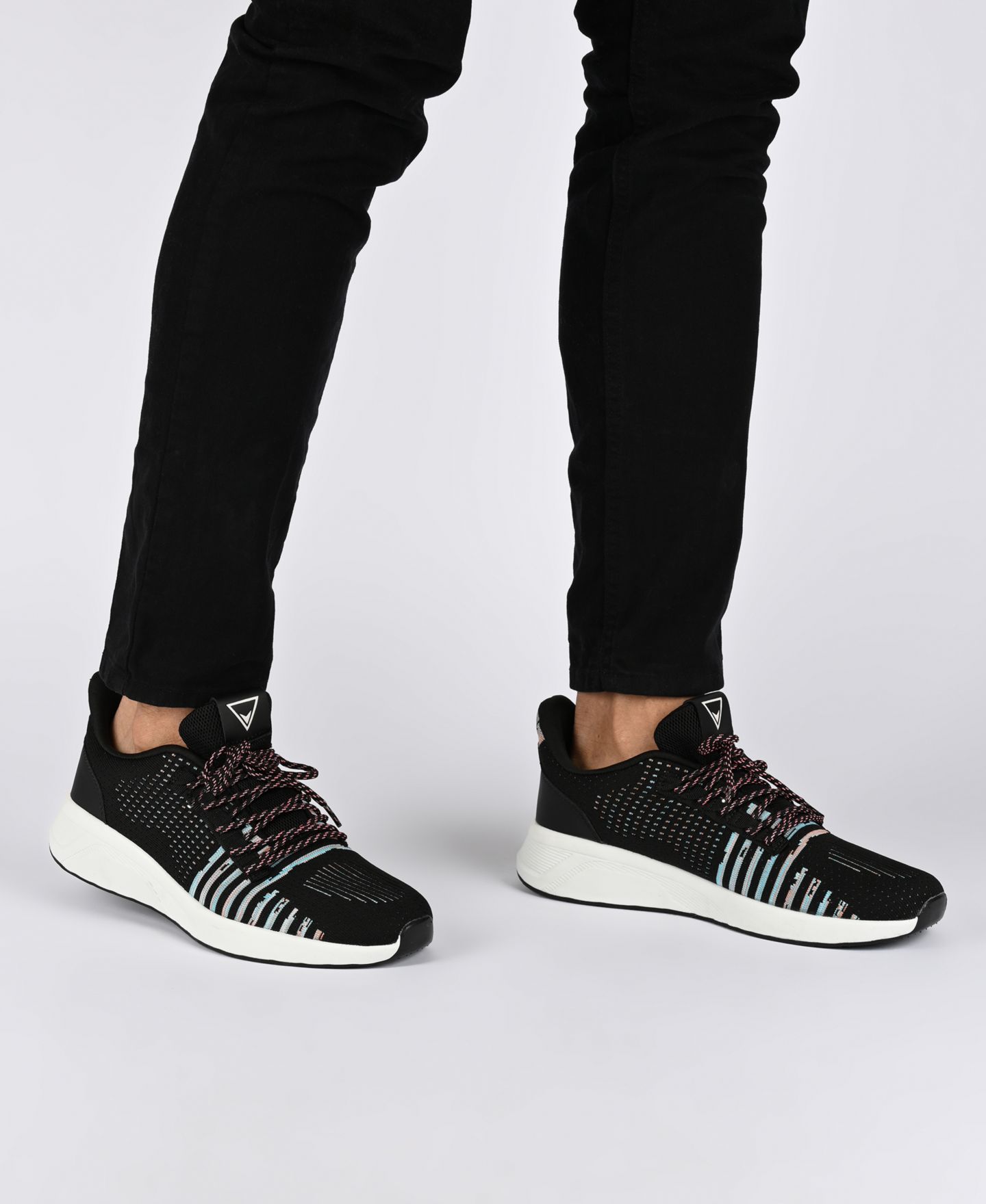 Мужские трикотажные кроссовки Vance Co. Brewer в стиле athleisure, цвет: Чёрный — фото 8
