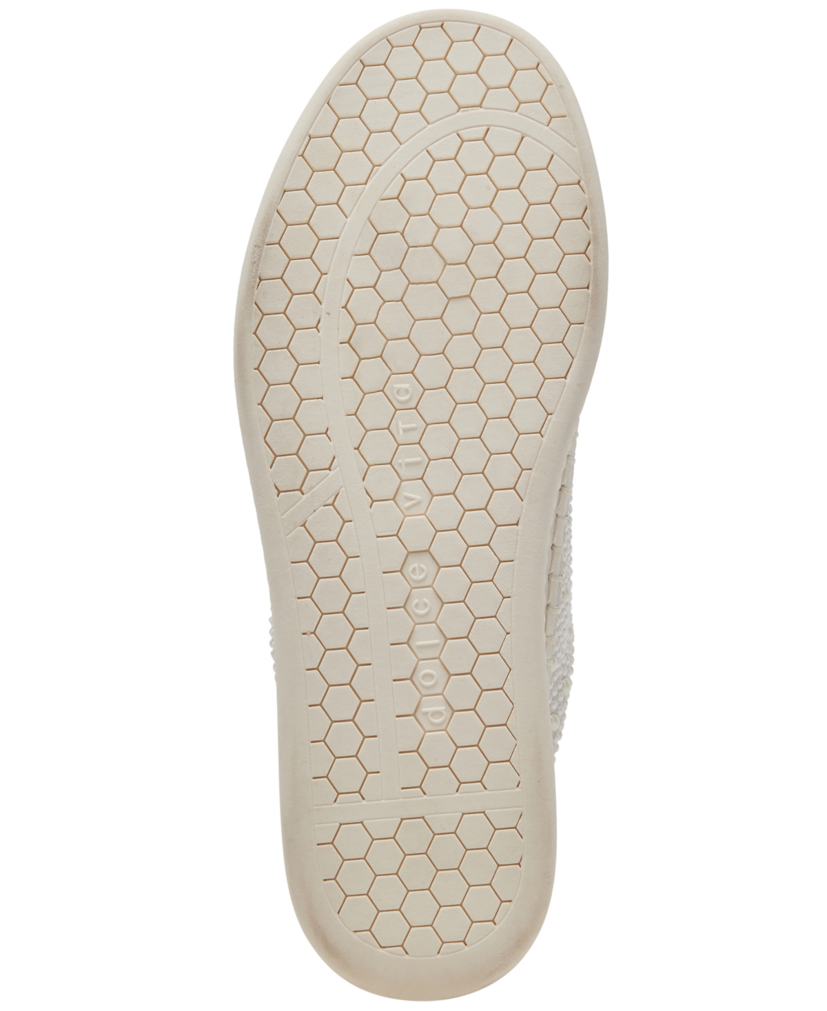 Shop Dolce Vita Women's Nicona Linen Embellished Lace-up Platform Sneakers In Vanilla Pearls
