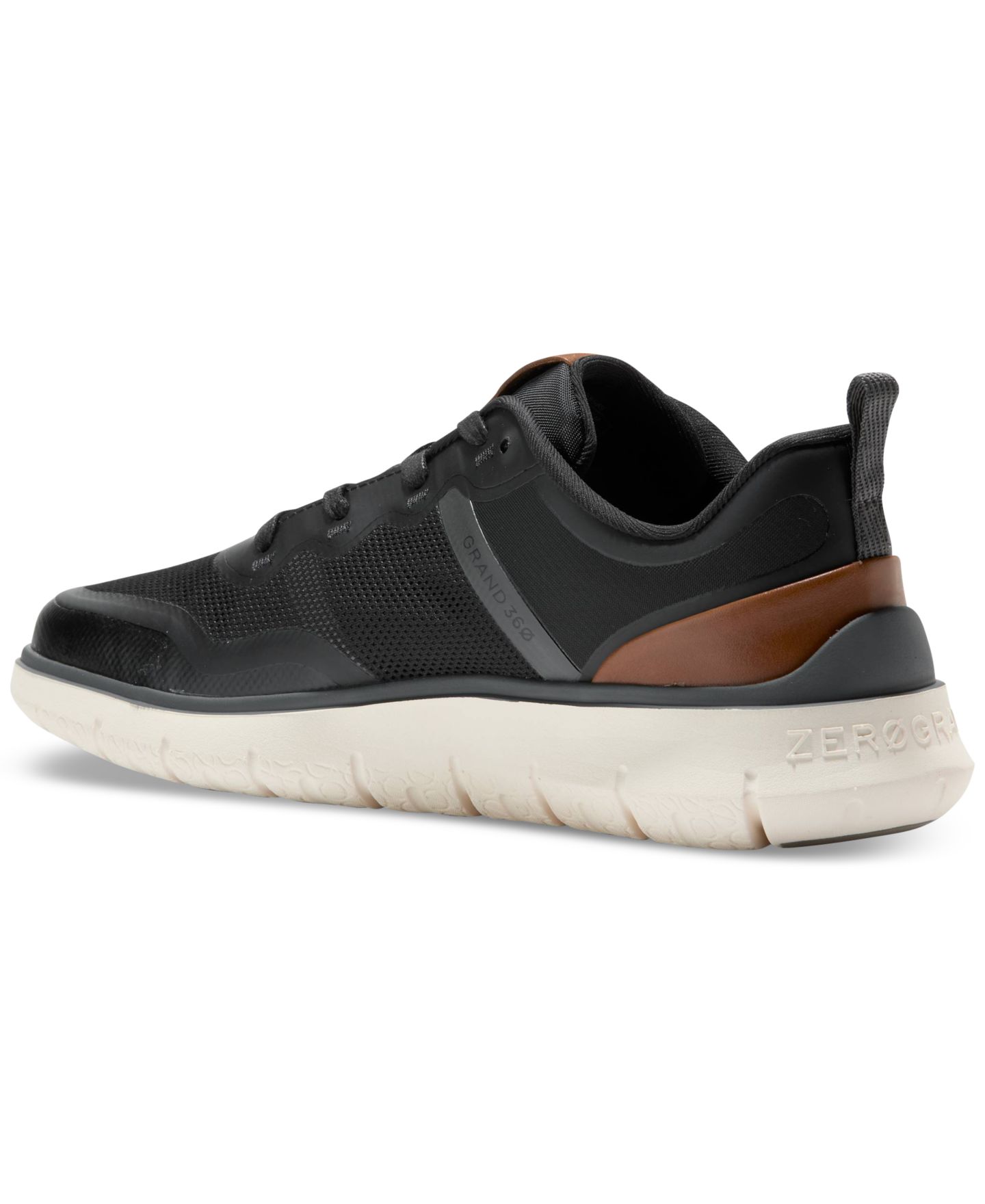Мужские кроссовки Cole Haan Generation ZERØGRAND Stitchlite ™ Lace-Up, цвет: Чёрный рыжевато-коричневая слоновая кость — фото 3