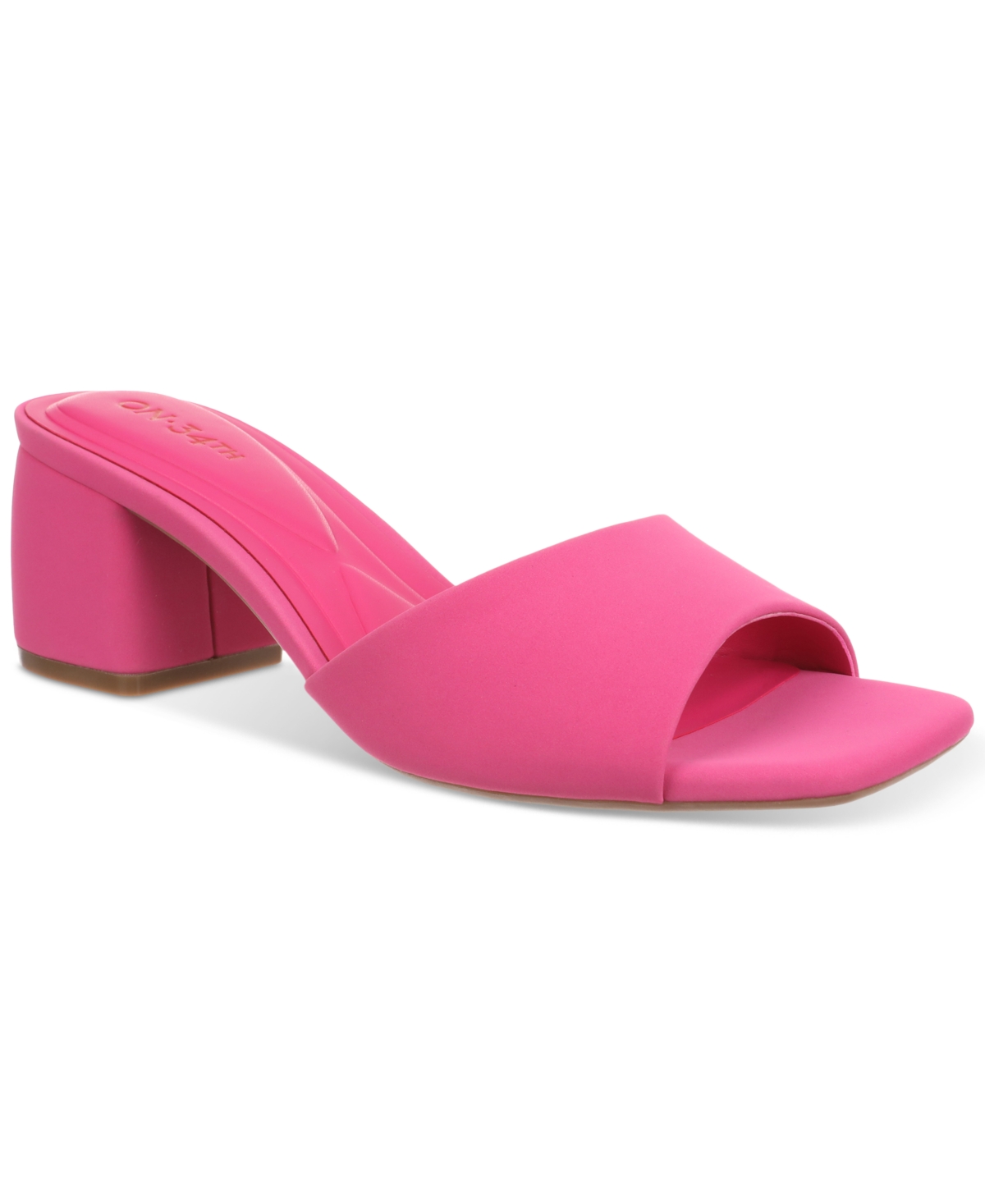 Shop On 34th Women's Gabbie Slide Dress Sandals, Created For Macy's In Fuchsia Smooth