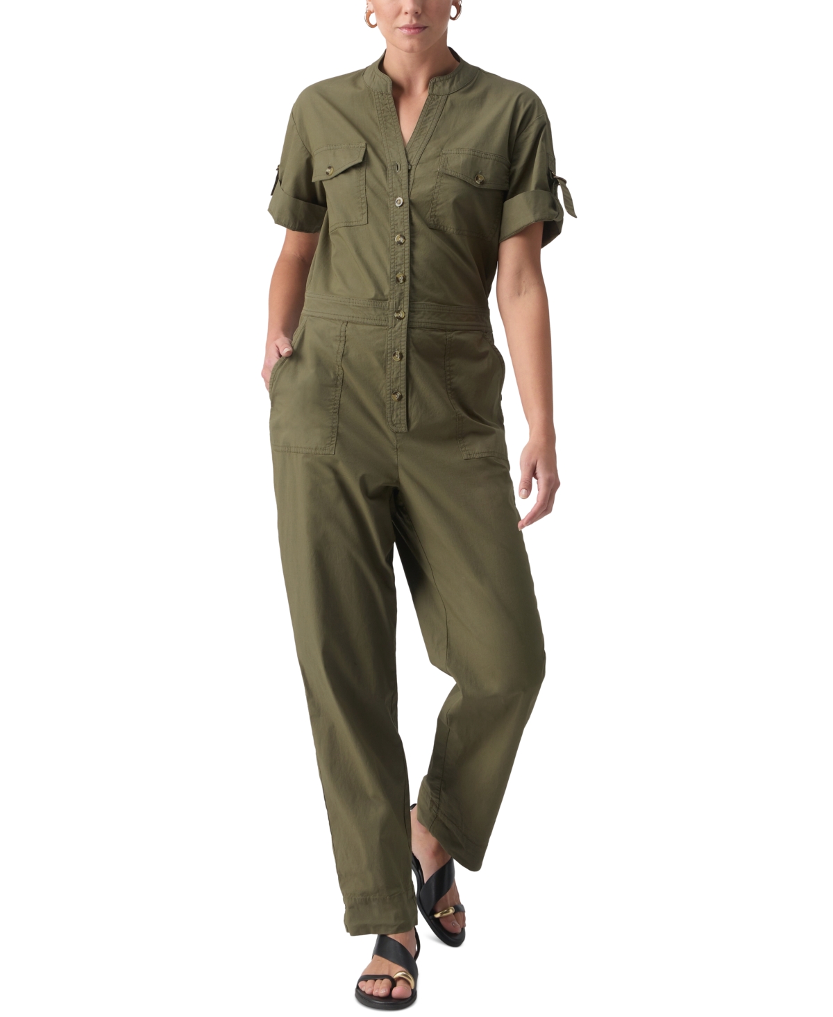 Women's Reserve Short-Sleeve Jumpsuit - Burnt Olive