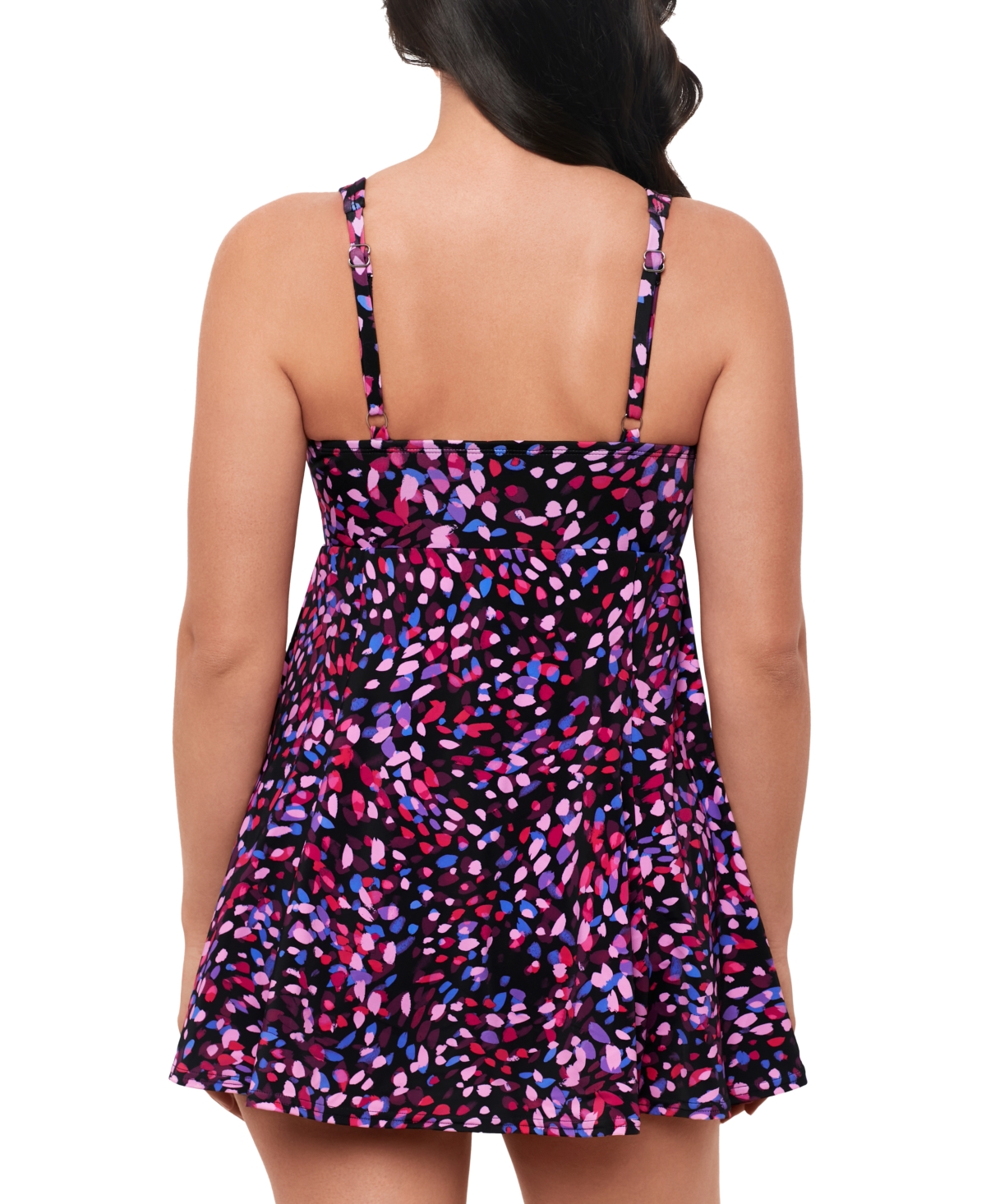 Shop Swim Solutions Women's Abstract Printed One-piece Swimsuit, Created For Macy's In Multi