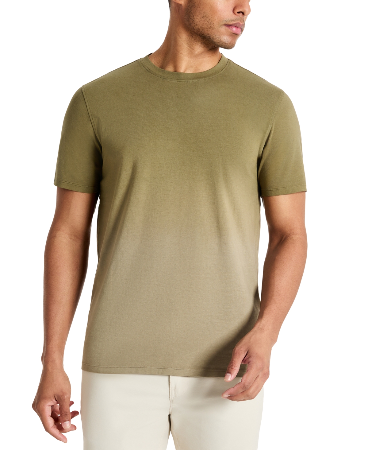 Kenneth Cole Men's 4-way Stretch Dip-dyed T-shirt In Green